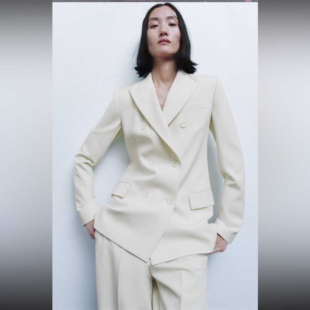 Zara white blazer